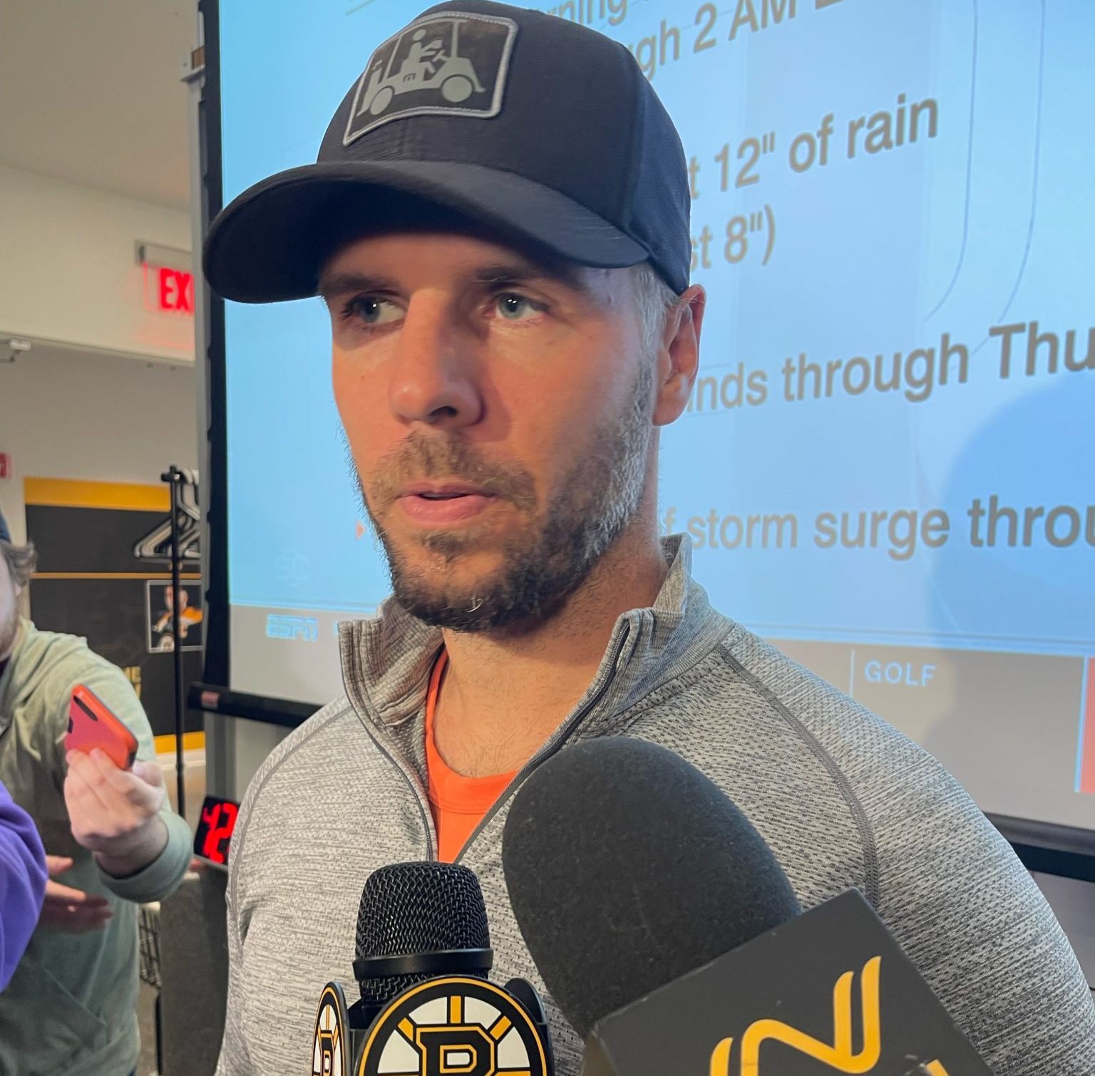 Krejci's hat during post game interview. Anyone know where to get this?  Checked online pro shop but it's not on there : r/BostonBruins