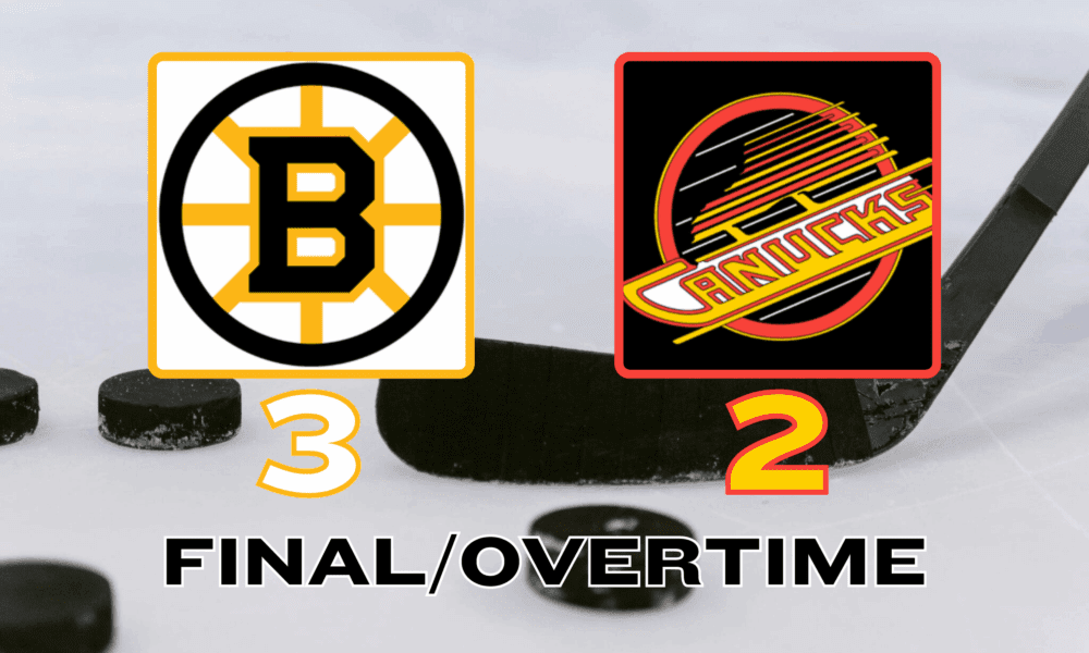 Bruins 3-2 Canucks Final OT January 3, 2026