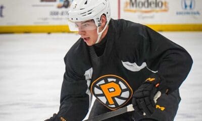 Billy Sweezey with the Providence Bruins