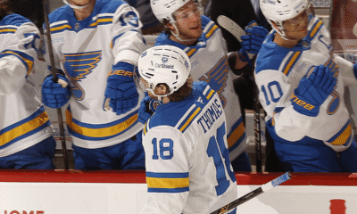 Blues Robert Thomas Bruins Trade Rumors Photo courtesy Blues X