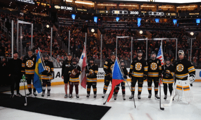 Bruins players heading to the Olympics ahead of their game on Jan. 29