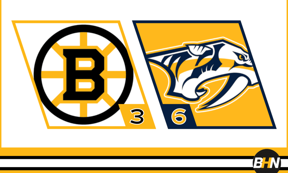 Bruins 3-6 Predators March 5 2026 Bridgestone Arena