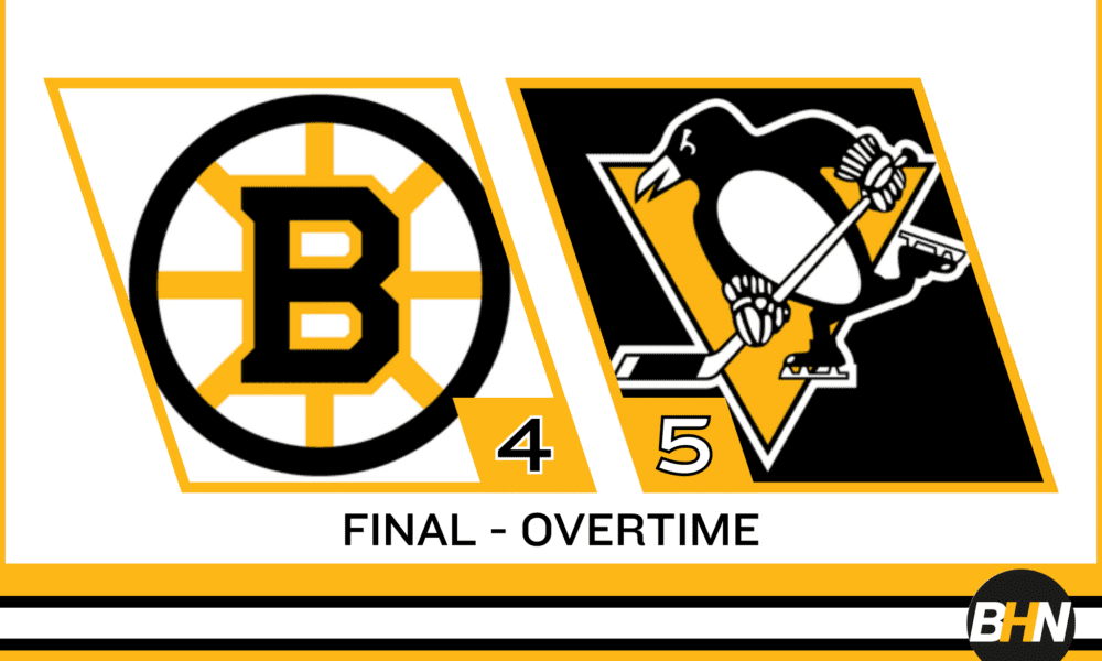 Bruins 4-5 PIT OT